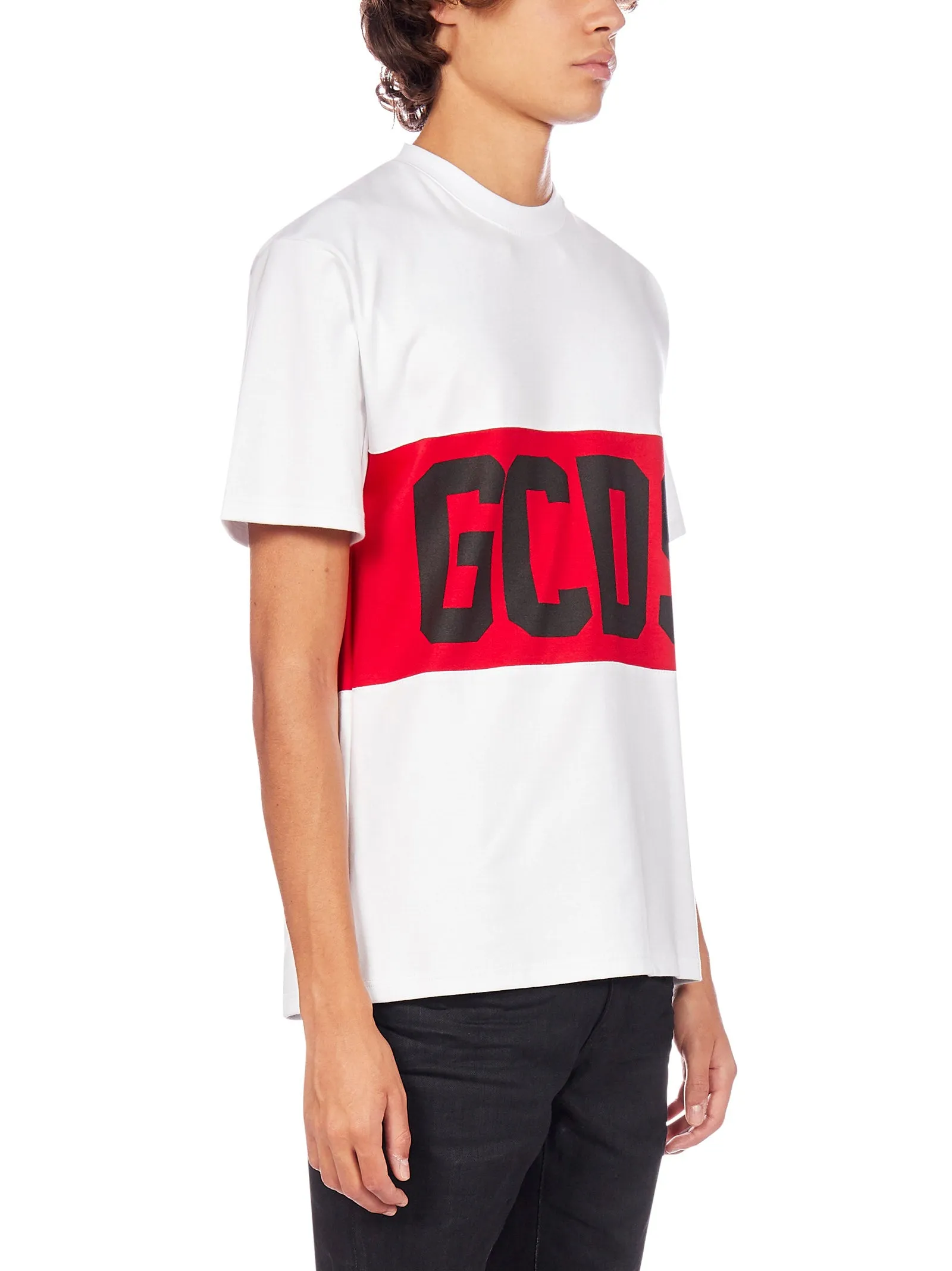GCDS Logo Printed Crewneck T-Shirt