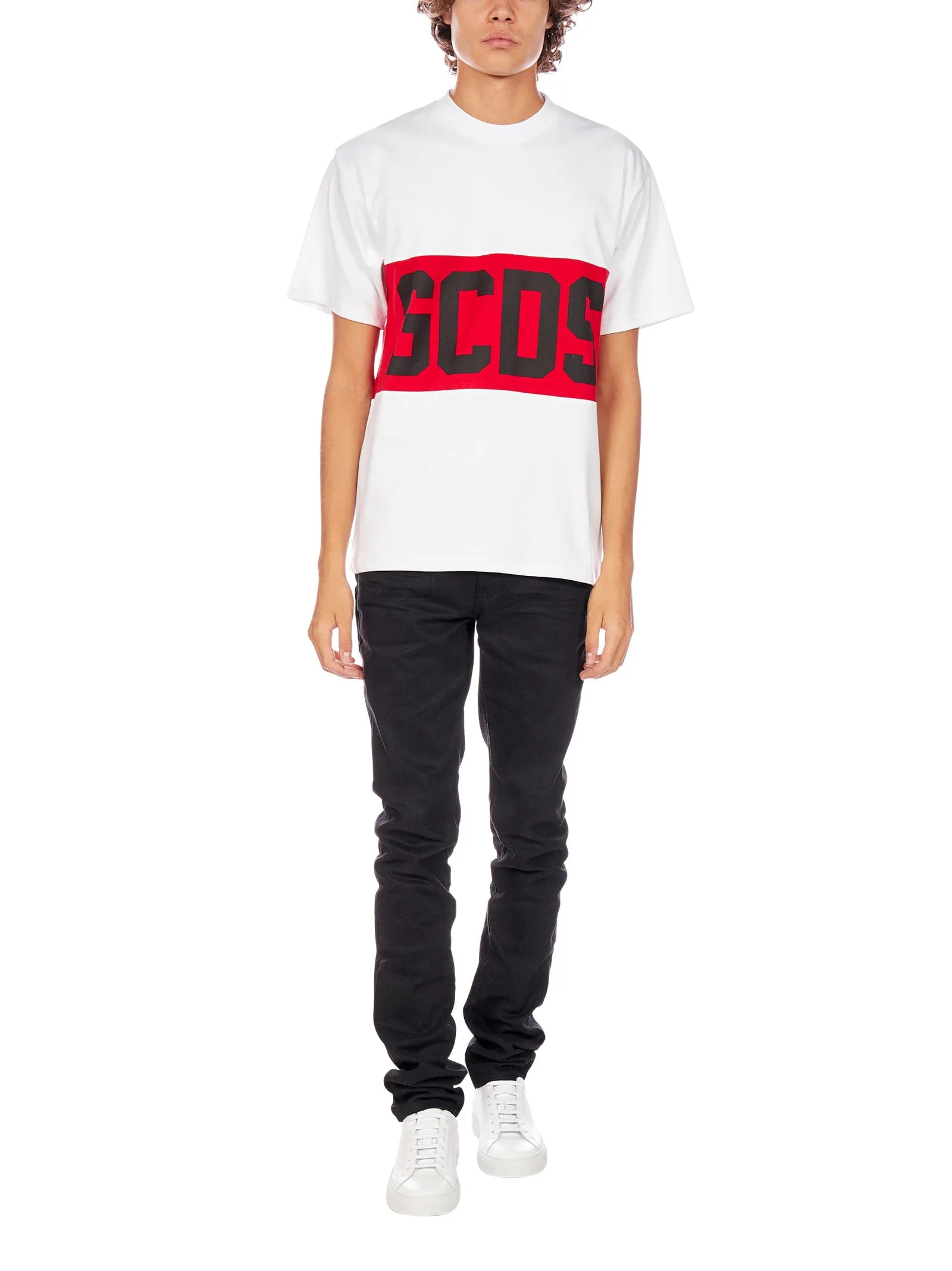 GCDS Logo Printed Crewneck T-Shirt
