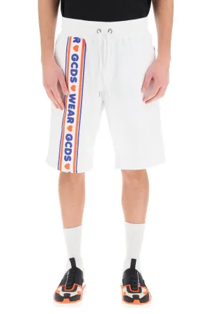GCDS Logo Printed Drawstring Shorts