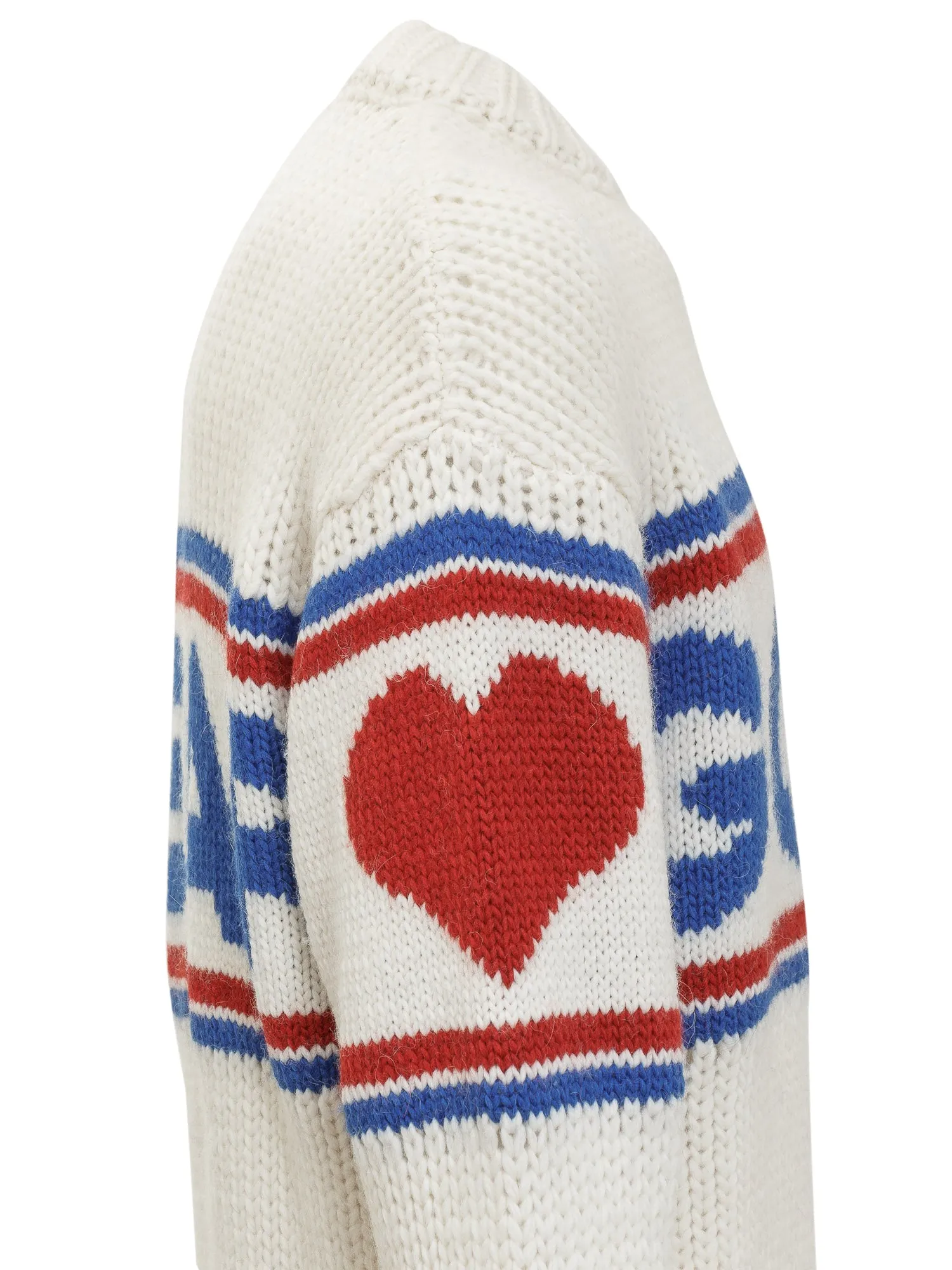 GCDS Logo Tape Intarsia Knitted Jumper
