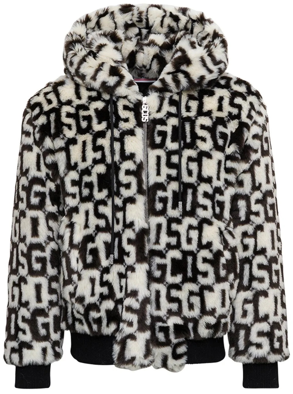 GCDS Monogram Zipped Hooded Jacket