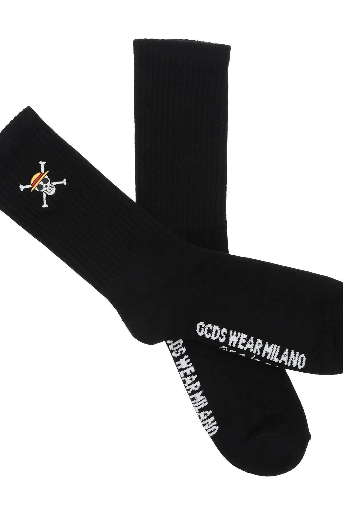 GCDS X One Piece Character Embroidered Socks