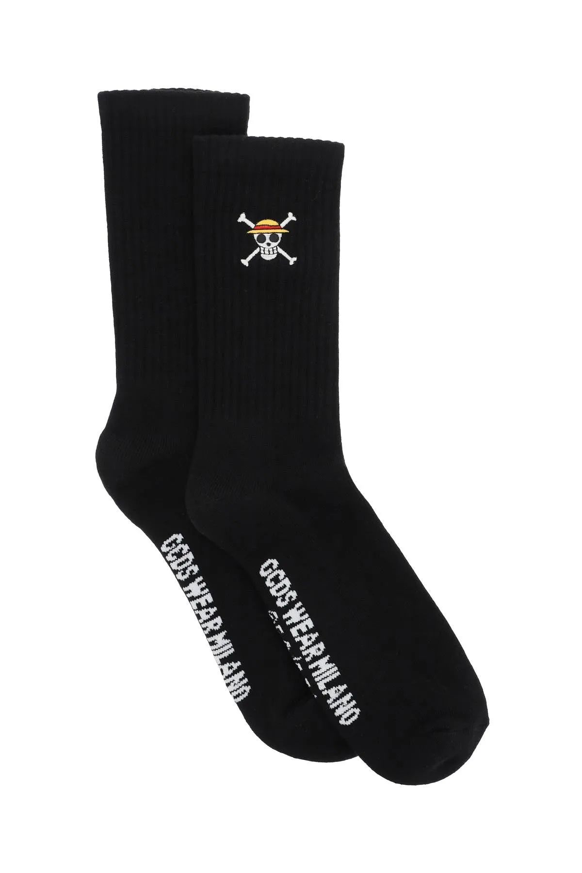 GCDS X One Piece Character Embroidered Socks
