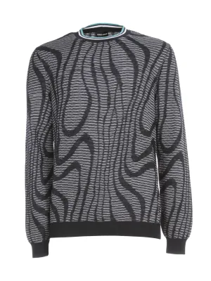 Giorgio Armani Abstract Pattern Crewneck Sweater