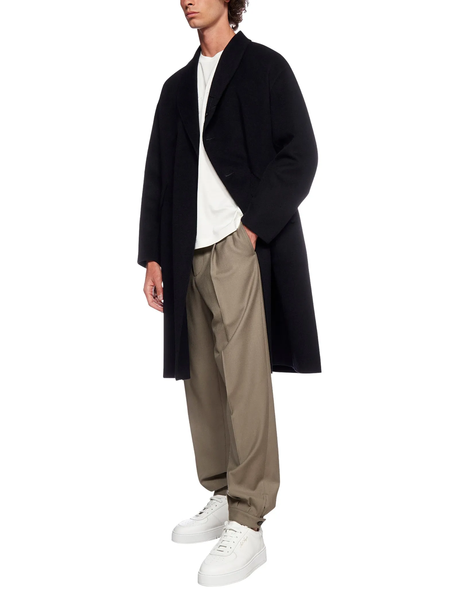 Giorgio Armani Asymmetric Singl-Breasted Coat