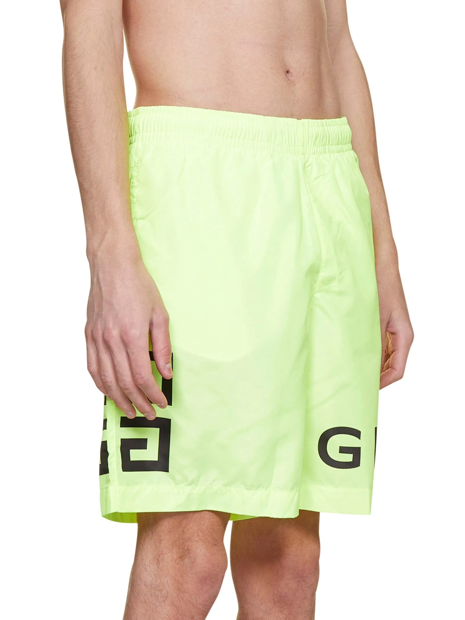 Givenchy Mid Rise Logo Printed Swim Shorts