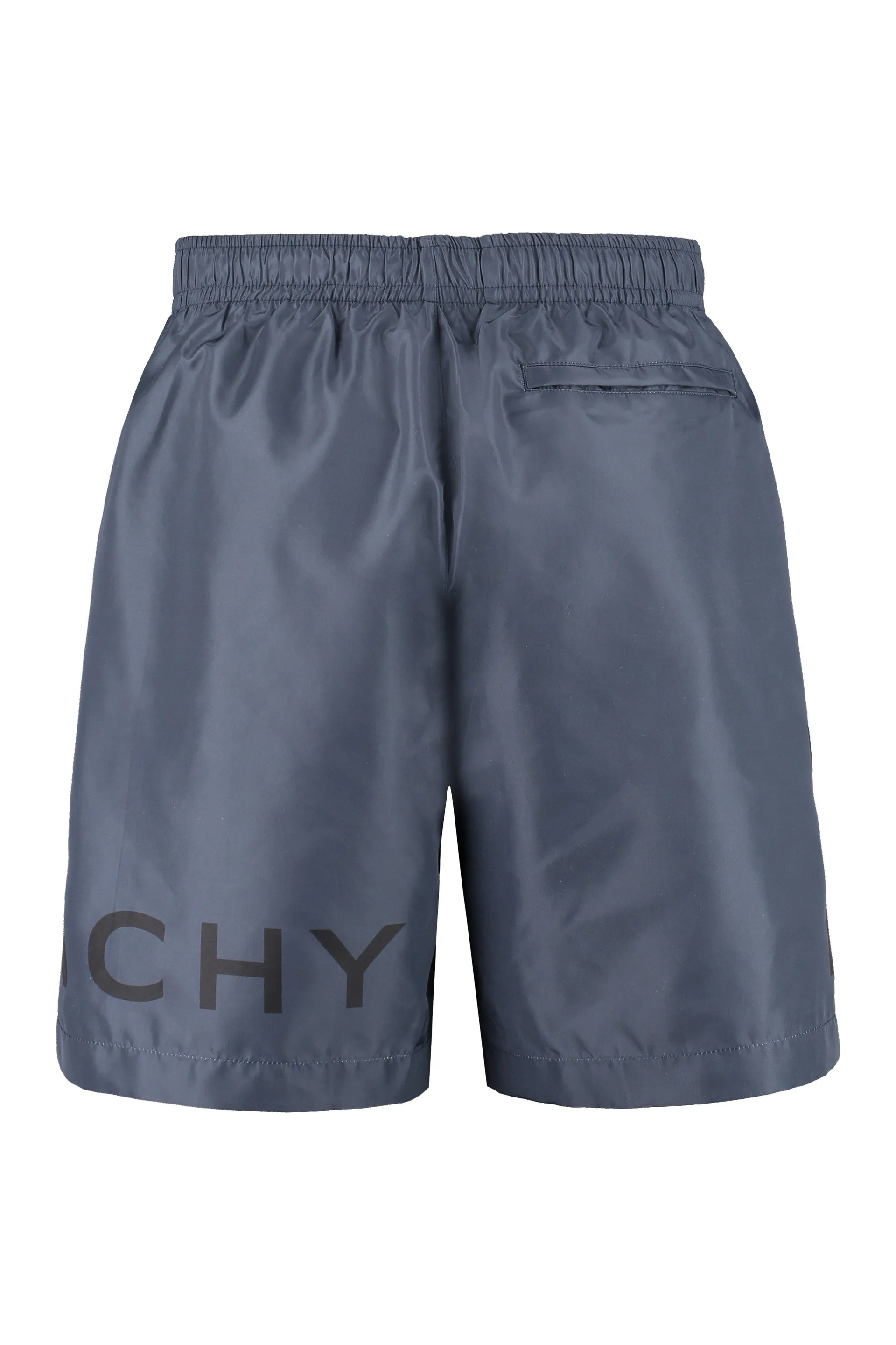 Givenchy Mid Rise Logo Printed Swim Shorts