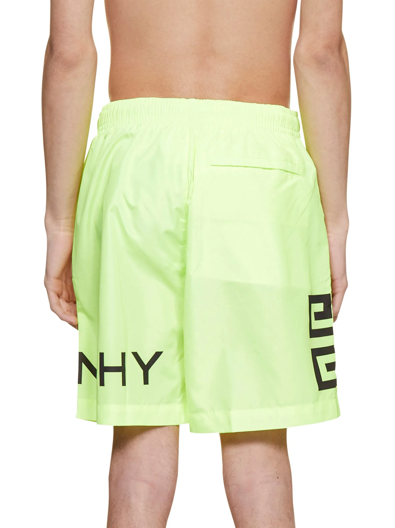 Givenchy Mid Rise Logo Printed Swim Shorts