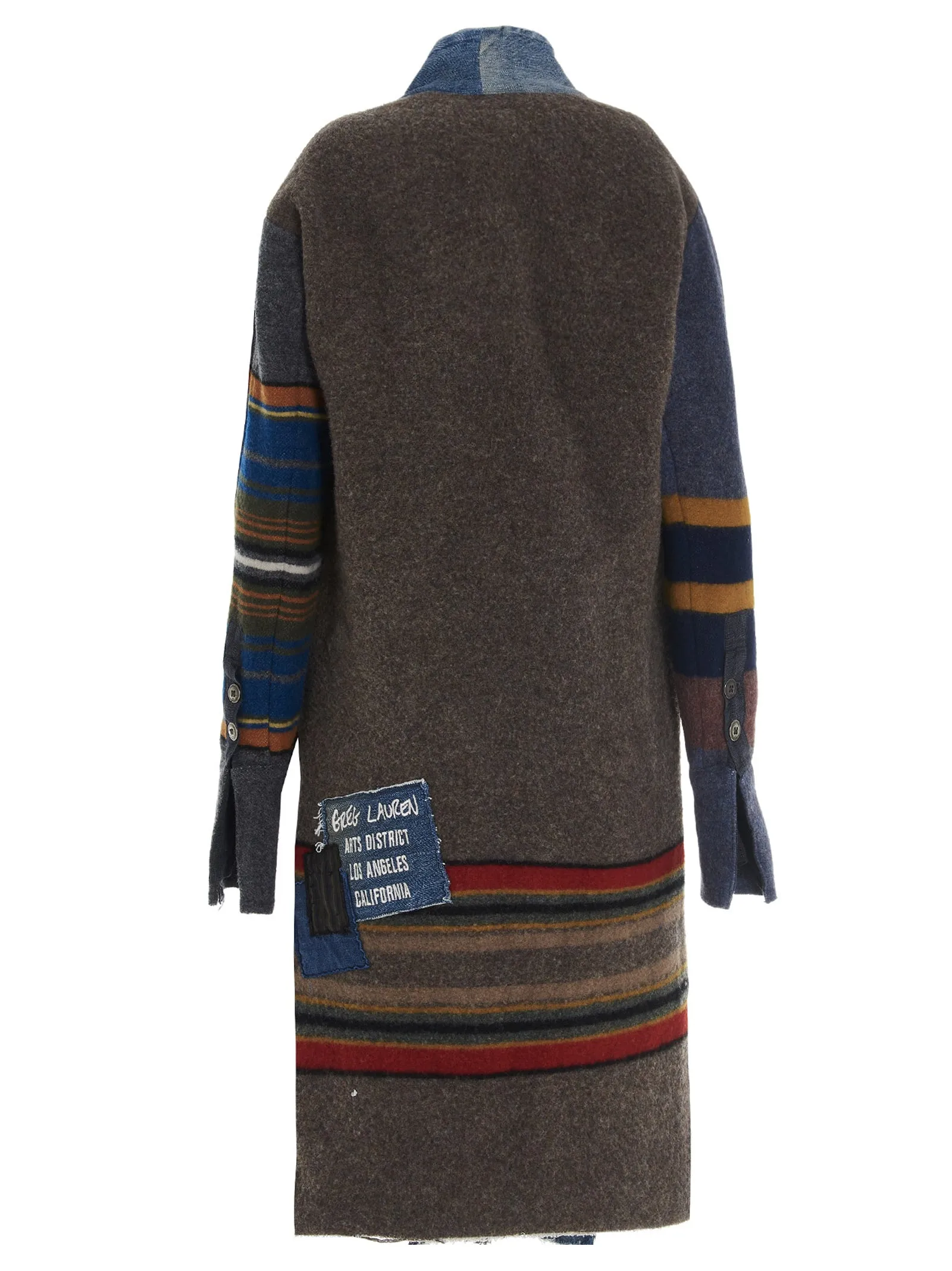 Greg Lauren Striped Denim Coat