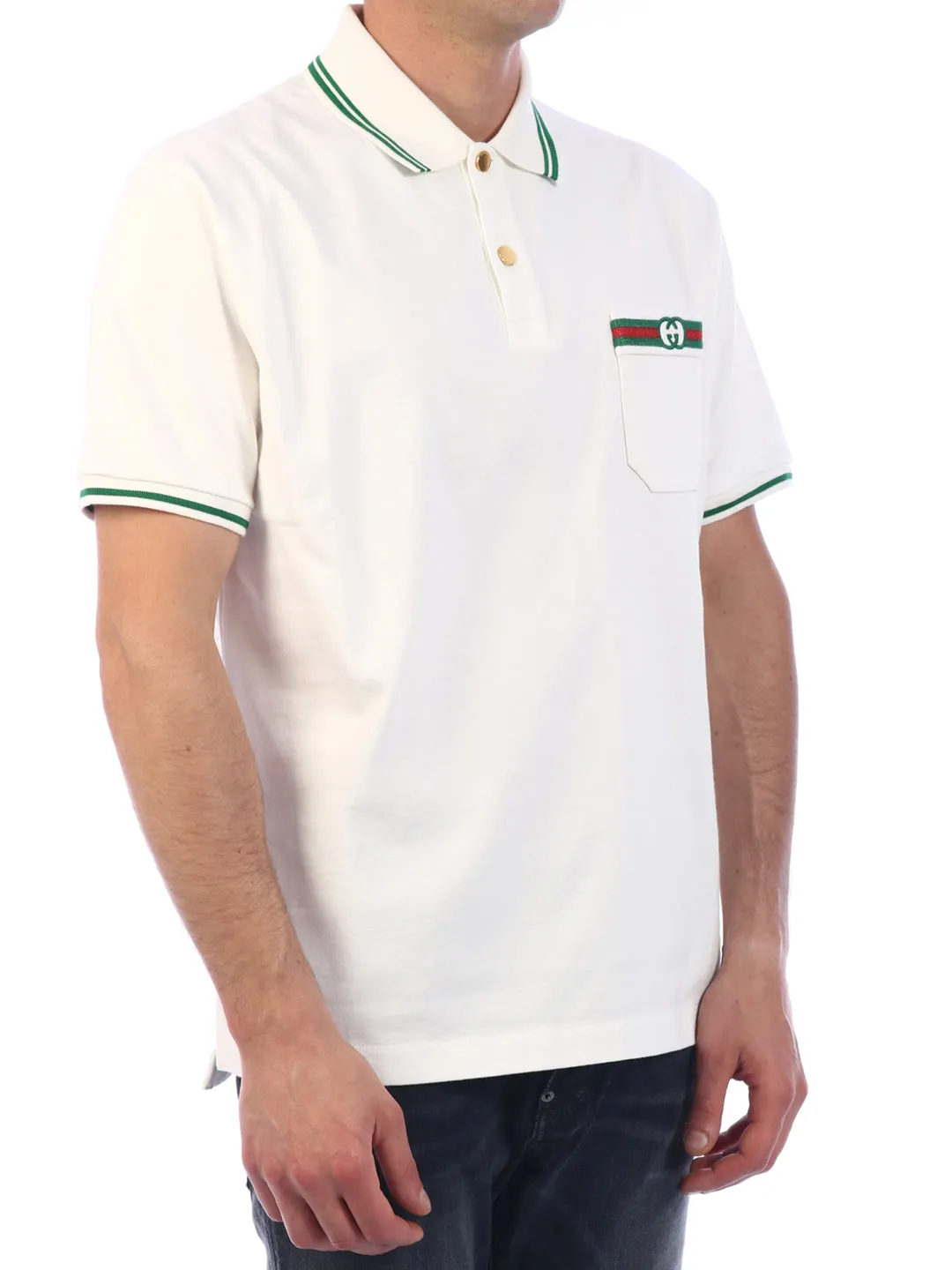 Gucci Interlocking G Web Polo Shirt