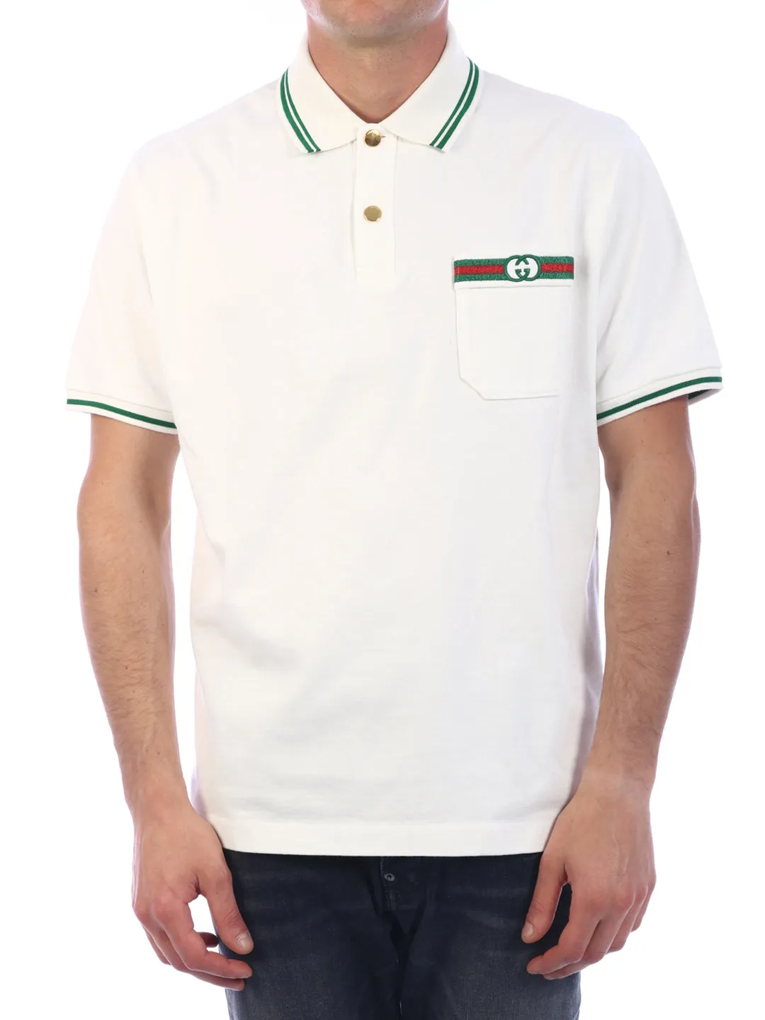 Gucci Interlocking G Web Polo Shirt