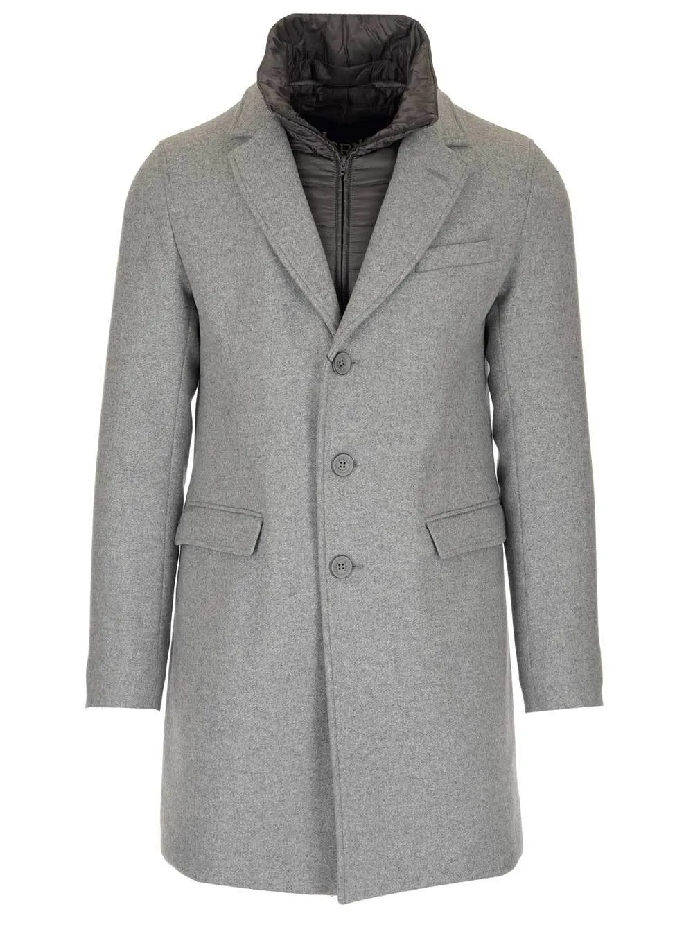 Herno Double Collared Single Breasted Coat