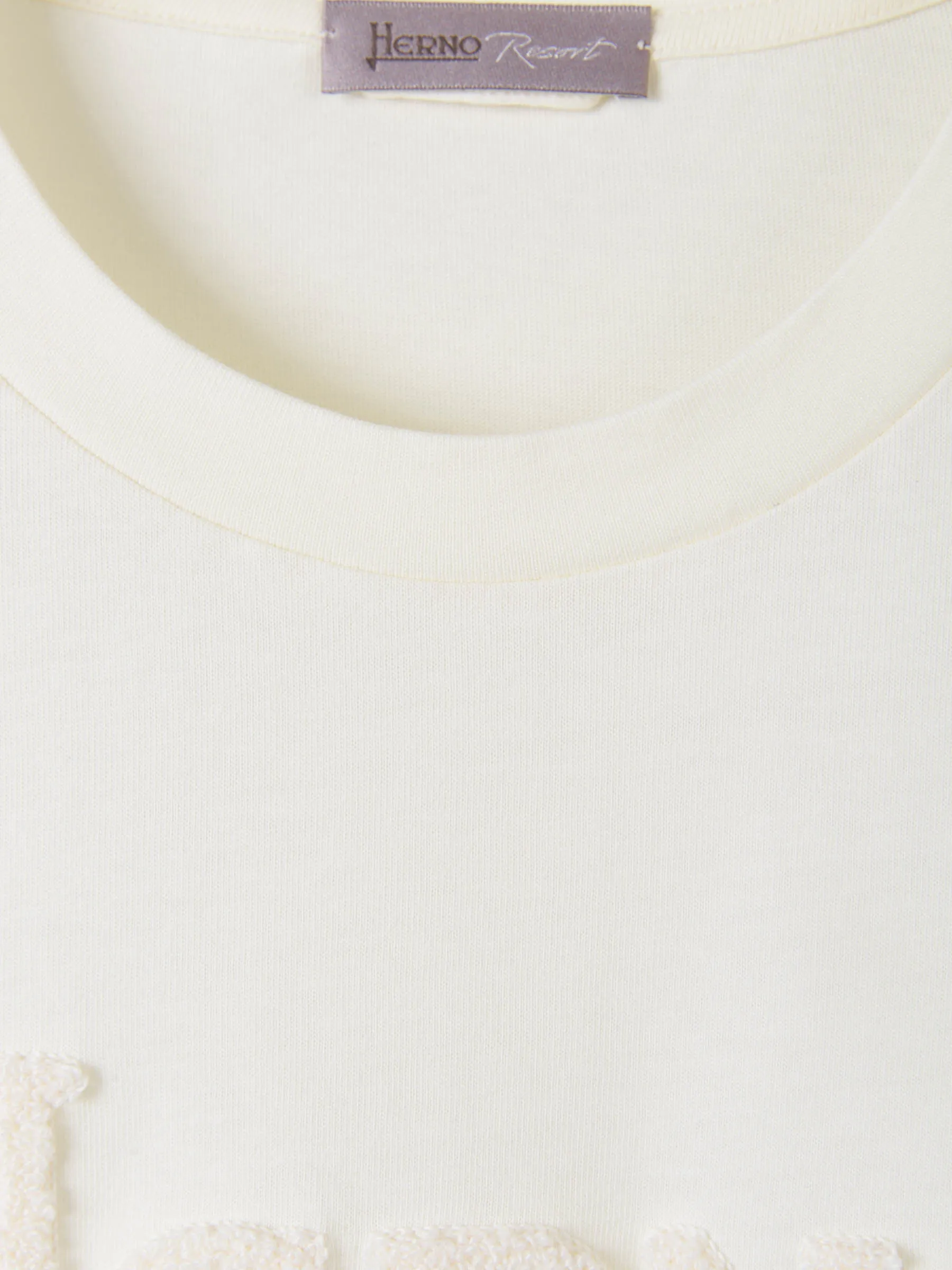 Herno Flocked Logo Crewneck T-Shirt