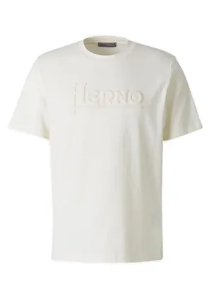 Herno Flocked Logo Crewneck T-Shirt