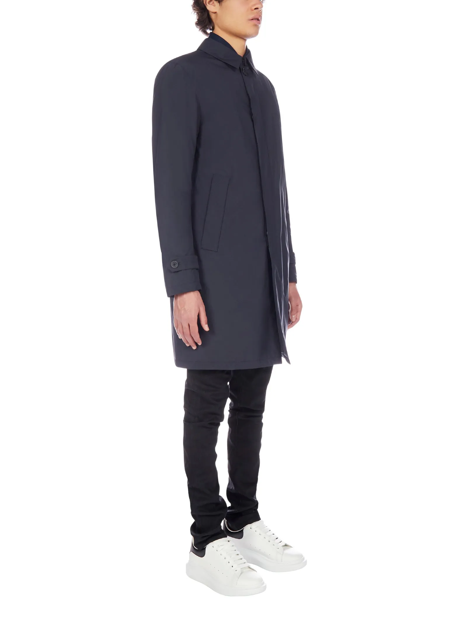 Herno Mid-Length Buttoned Trench Coat