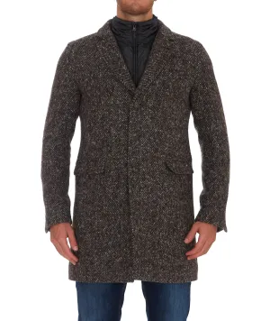 Herno Single-Breasted Layered Coat