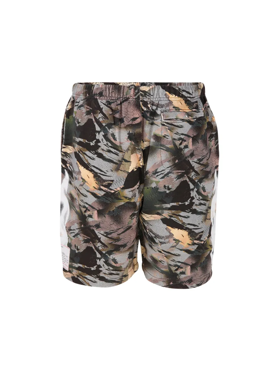 Heron Preston Camouflage Printed Logo-Patch Shorts