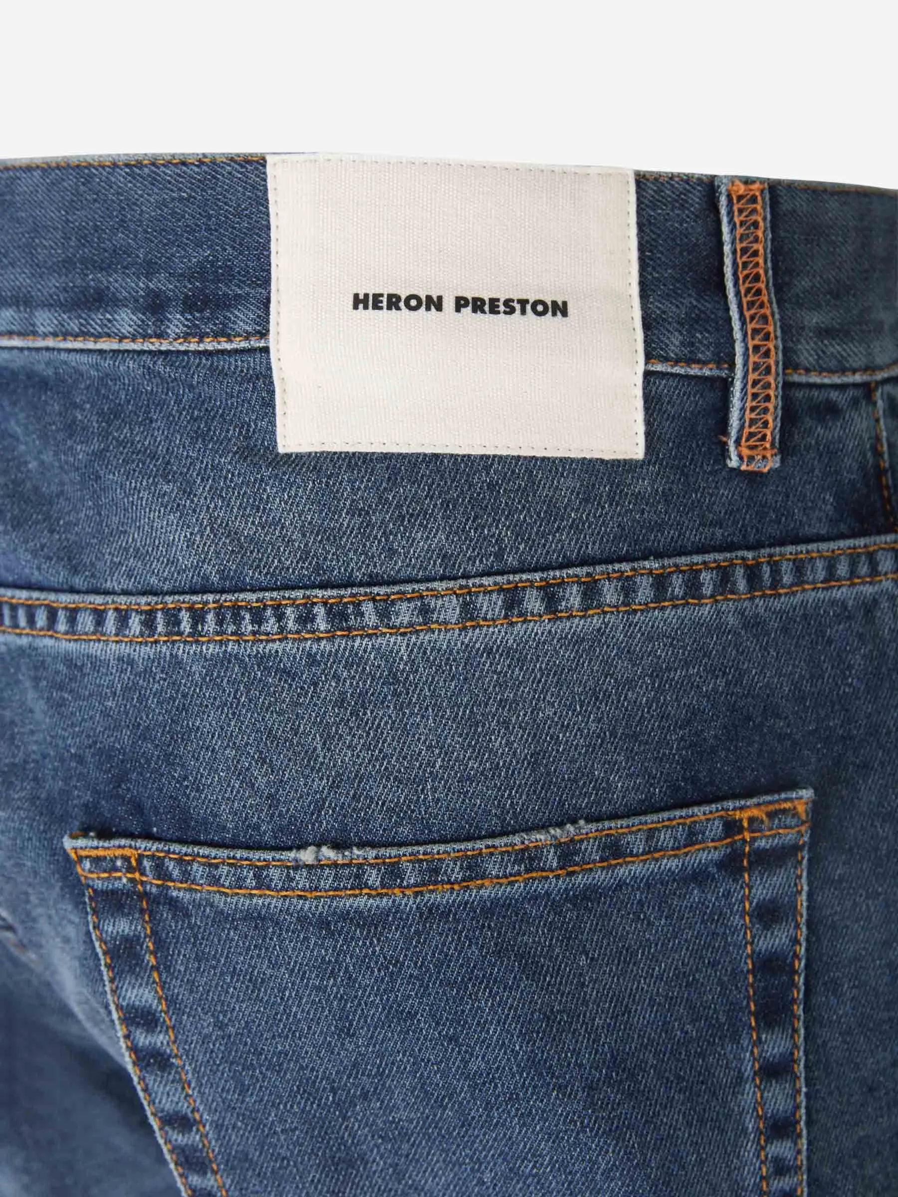 Heron Preston Logo Patch Straight Leg Jeans