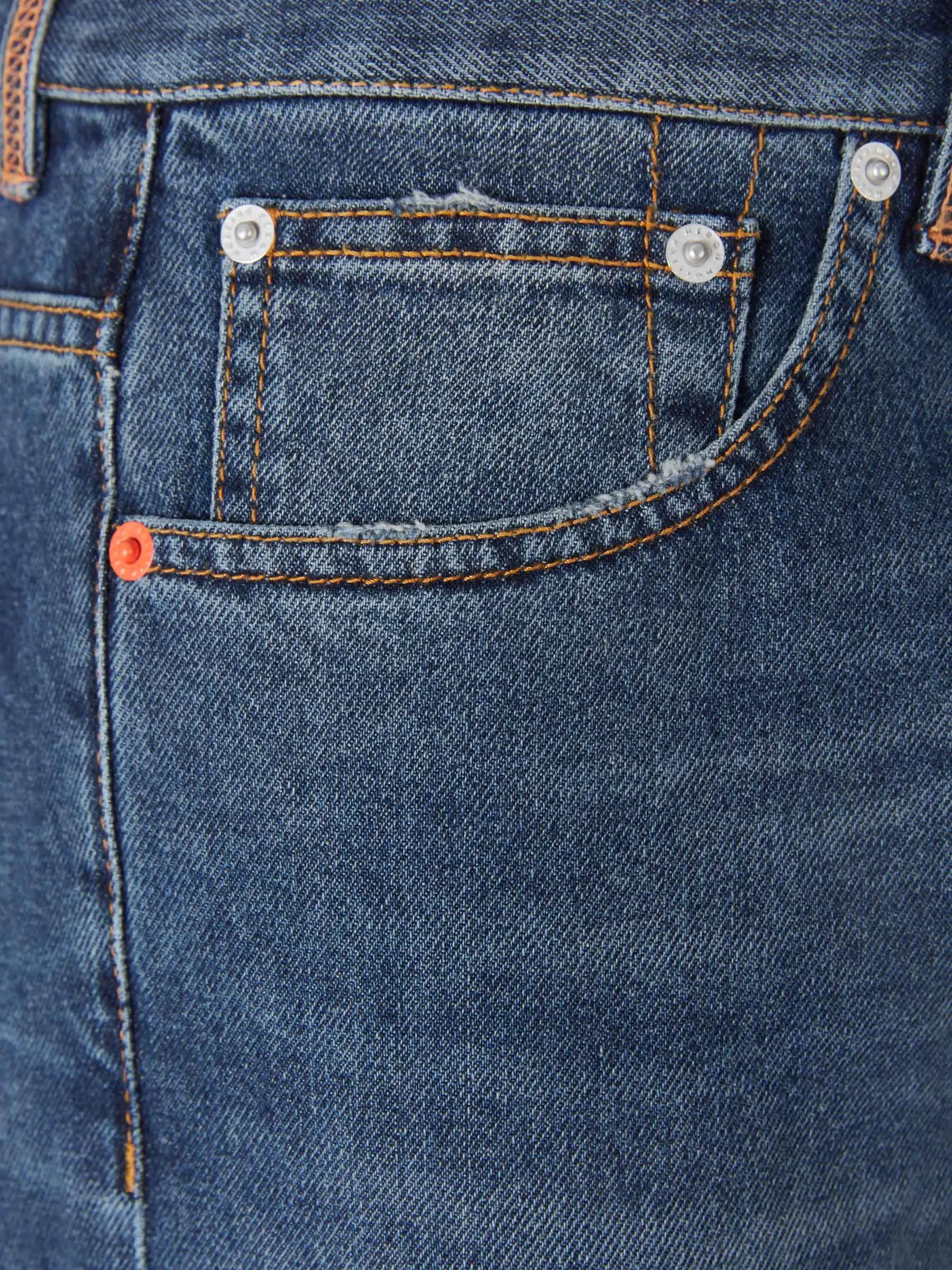 Heron Preston Logo Patch Straight Leg Jeans
