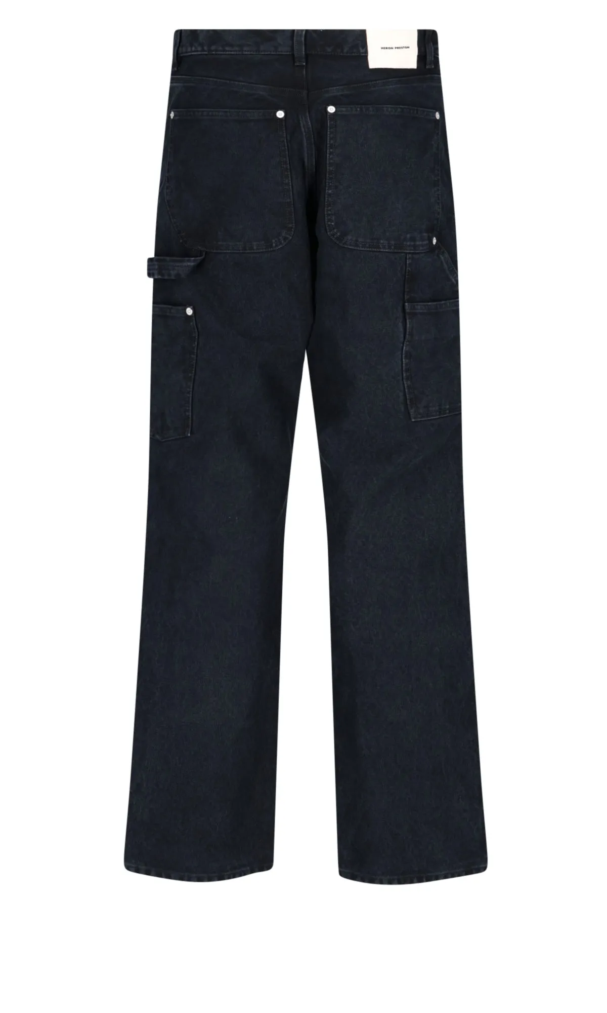 Heron Preston Logo Patch Straight Leg Jeans