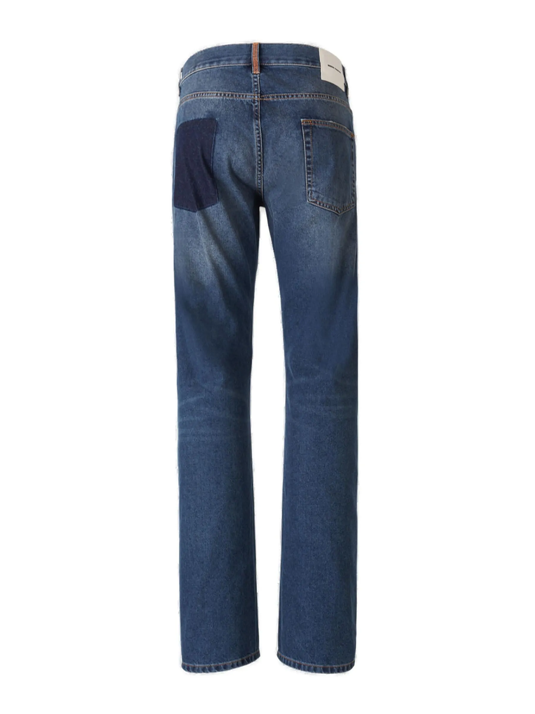 Heron Preston Logo Patch Straight Leg Jeans