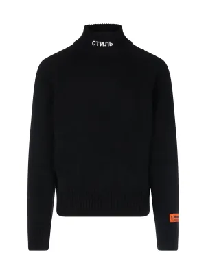 Heron Preston Mock-Neck Knit Sweater