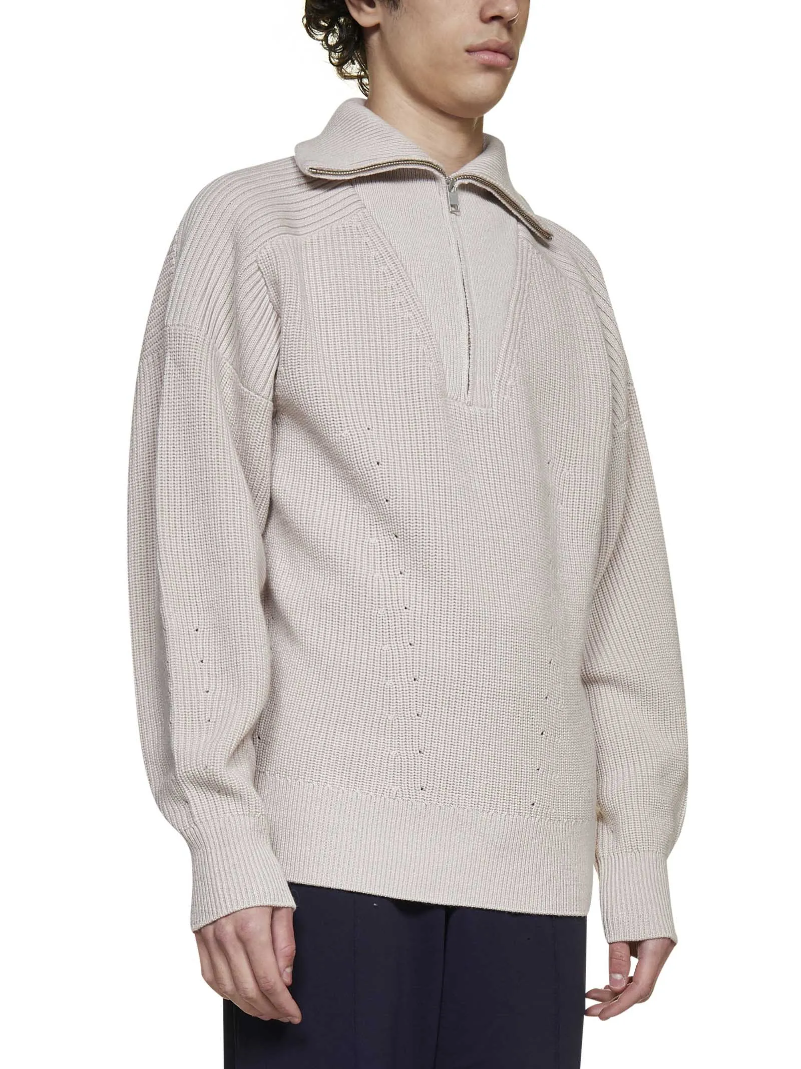 Isabel Marant Benny High-Neck Zipped Sweater