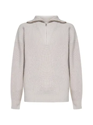 Isabel Marant Benny High-Neck Zipped Sweater