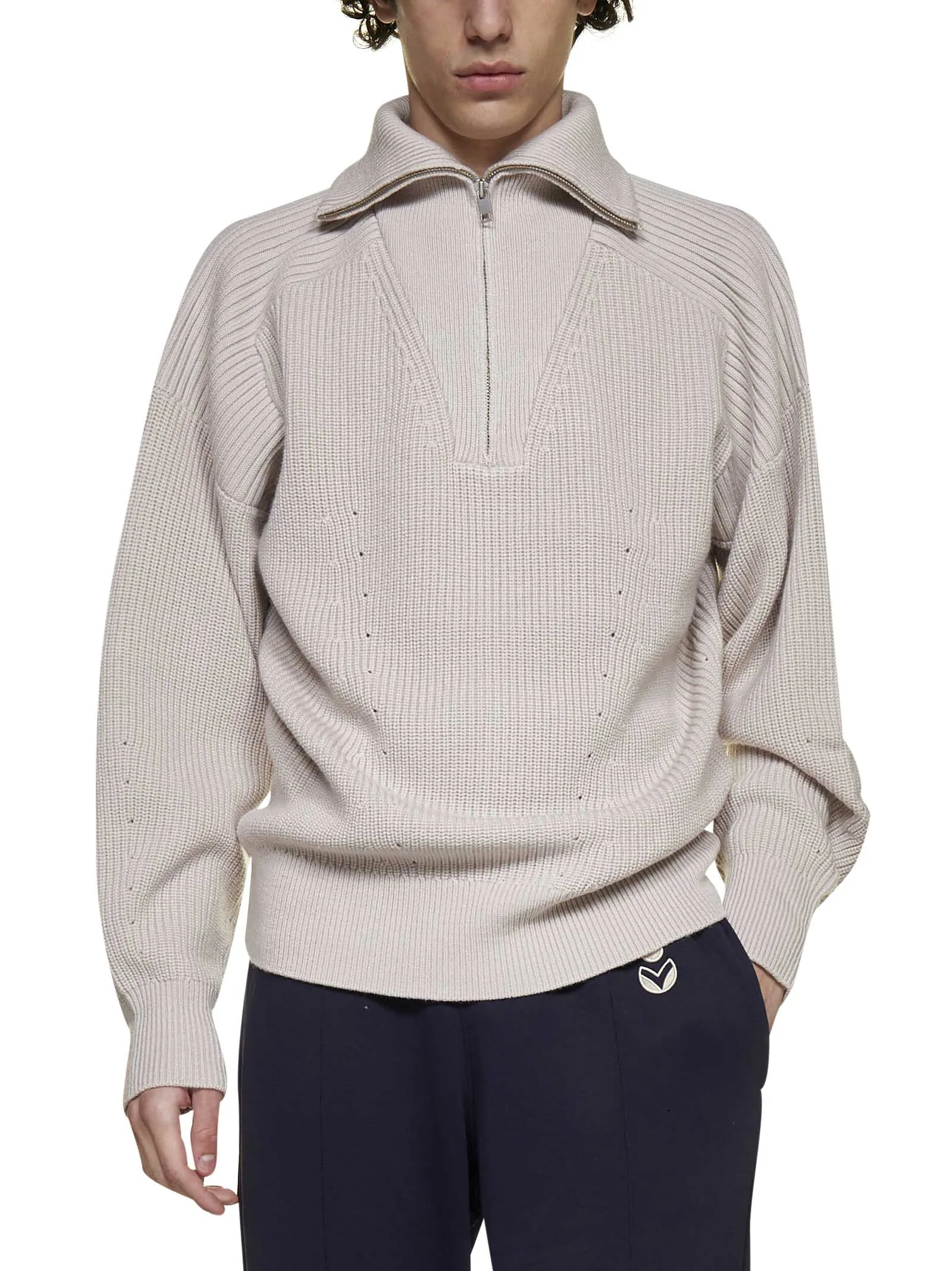 Isabel Marant Benny High-Neck Zipped Sweater