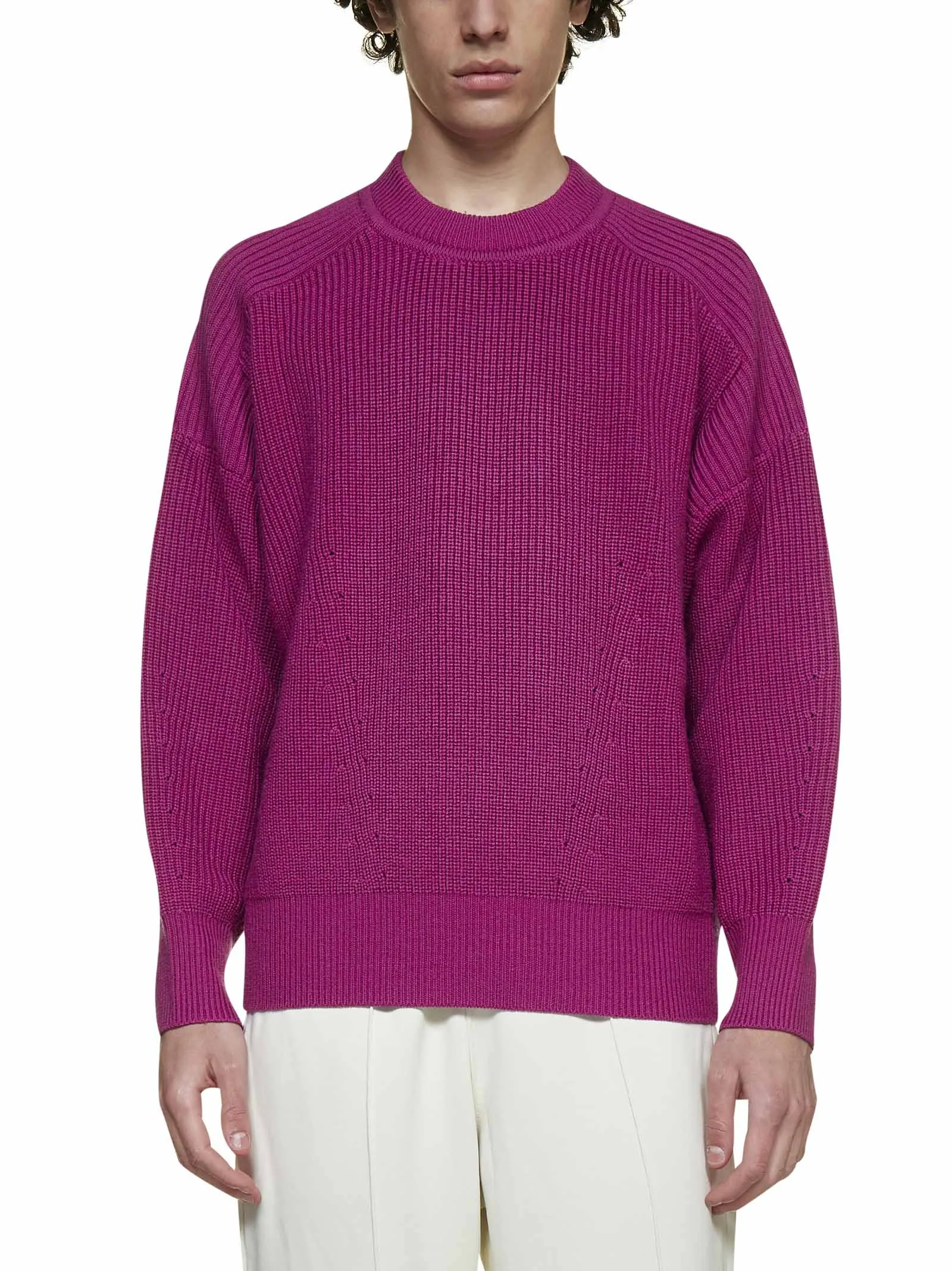 Isabel Marant Crewneck Ribbed Knit Sweater