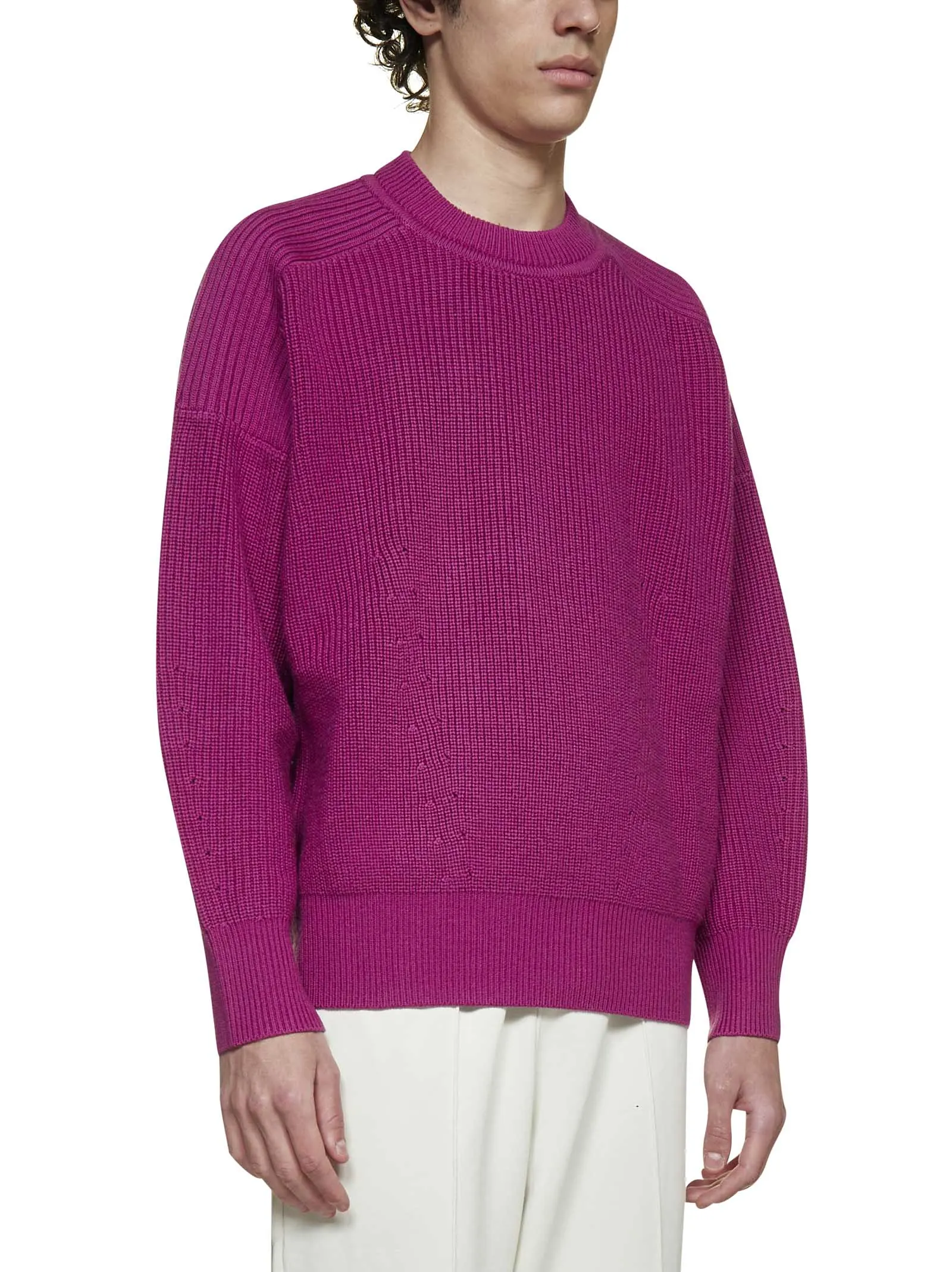 Isabel Marant Crewneck Ribbed Knit Sweater