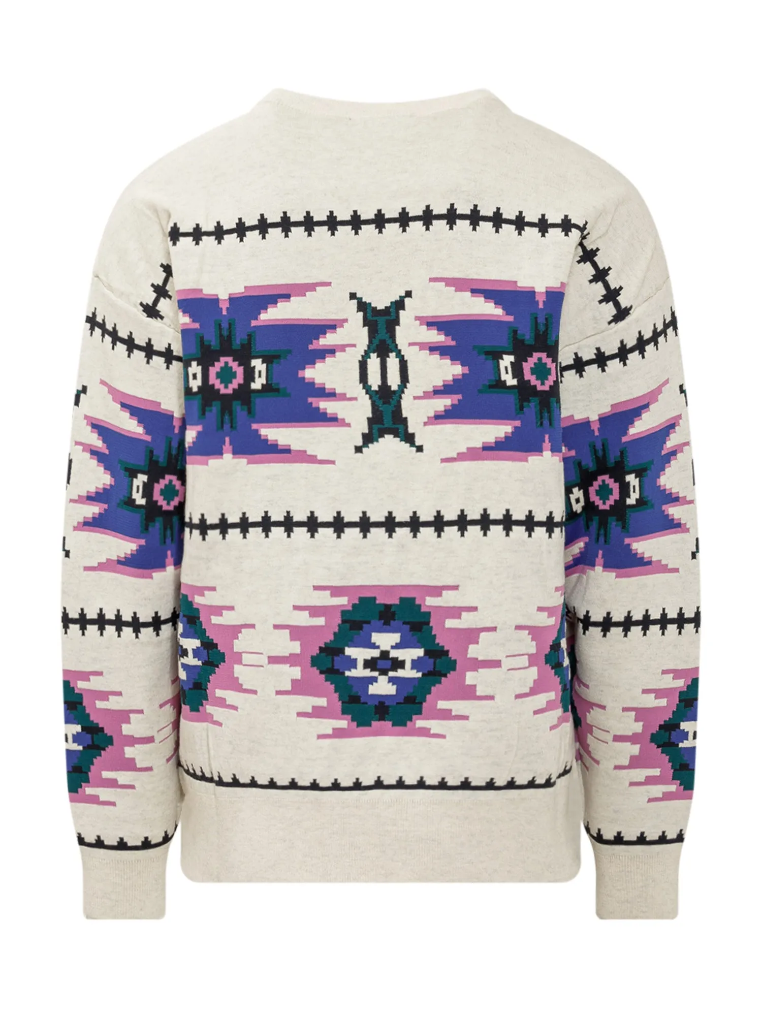 Isabel Marant Geometric Printed Crewneck Knitted Jumper
