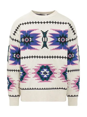 Isabel Marant Geometric Printed Crewneck Knitted Jumper