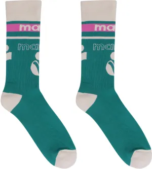Isabel Marant Logo Intarsia Knit Socks
