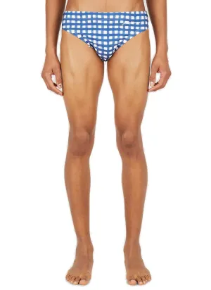 Jacquemus Check Printed Swim Briefs