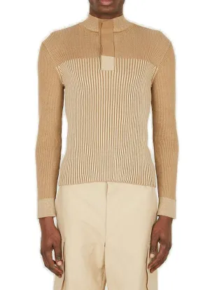 Jacquemus Mock Neck Knitted Sweater