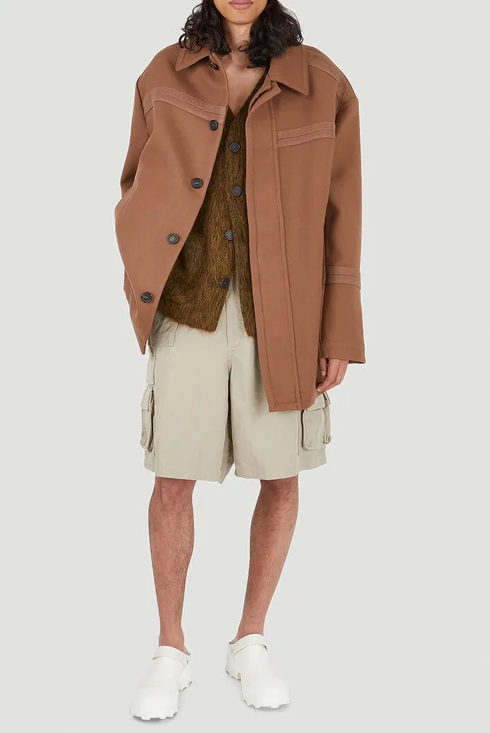 Jacquemus Montagne Single-Breasted Car Coat
