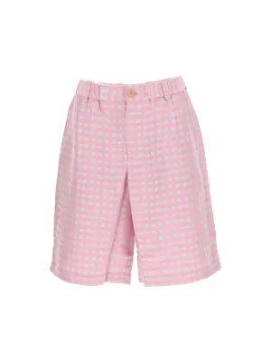Jacquemus Pleated Checked Shorts