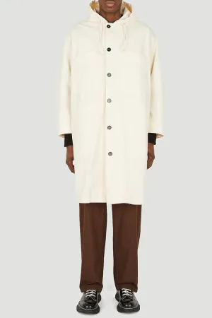 Jil Sander Button-Up Hooded Parka Coat