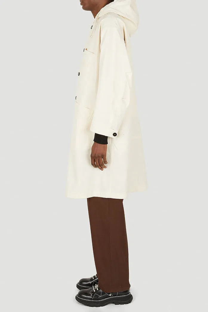 Jil Sander Button-Up Hooded Parka Coat
