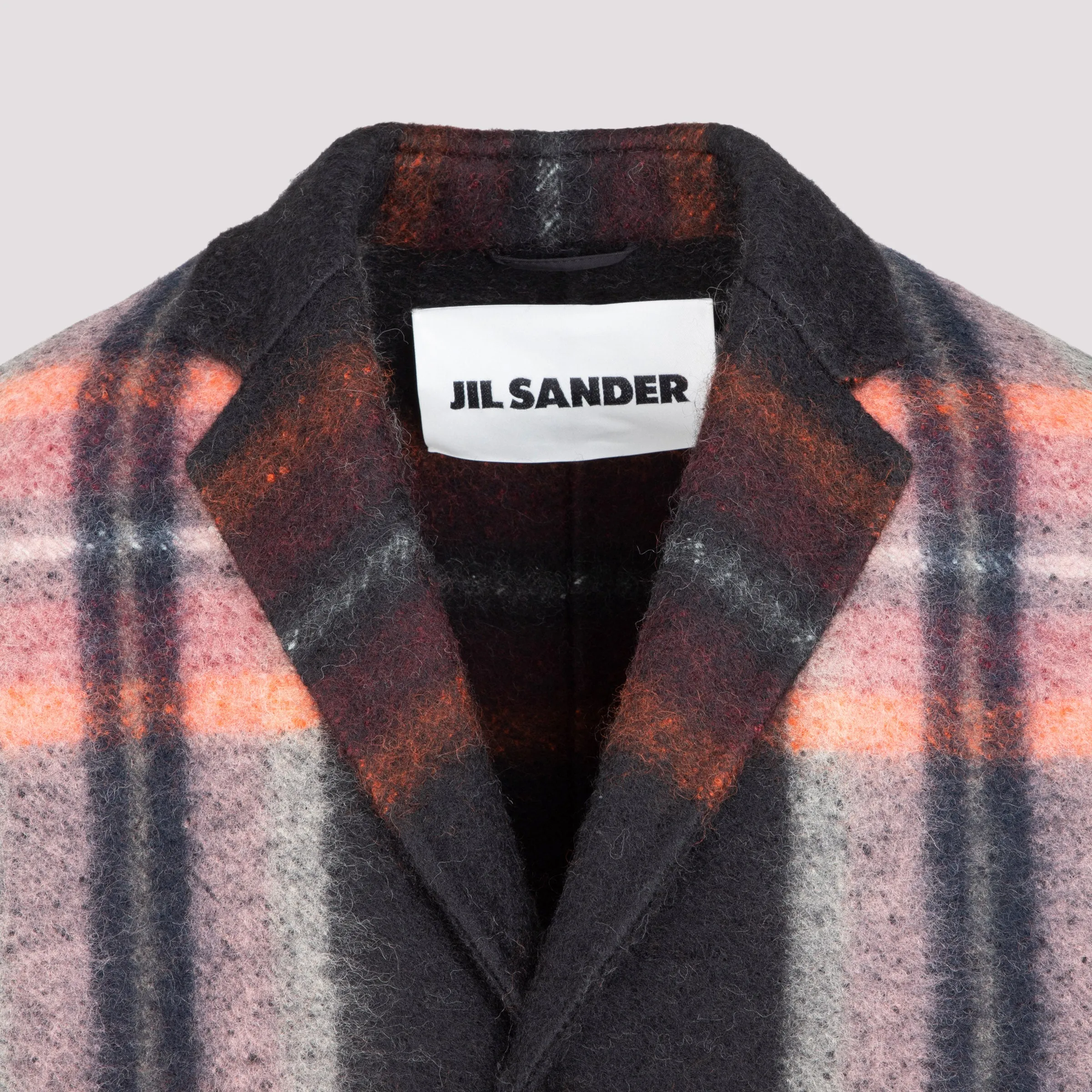 Jil Sander Checked Single Breasted Coat
