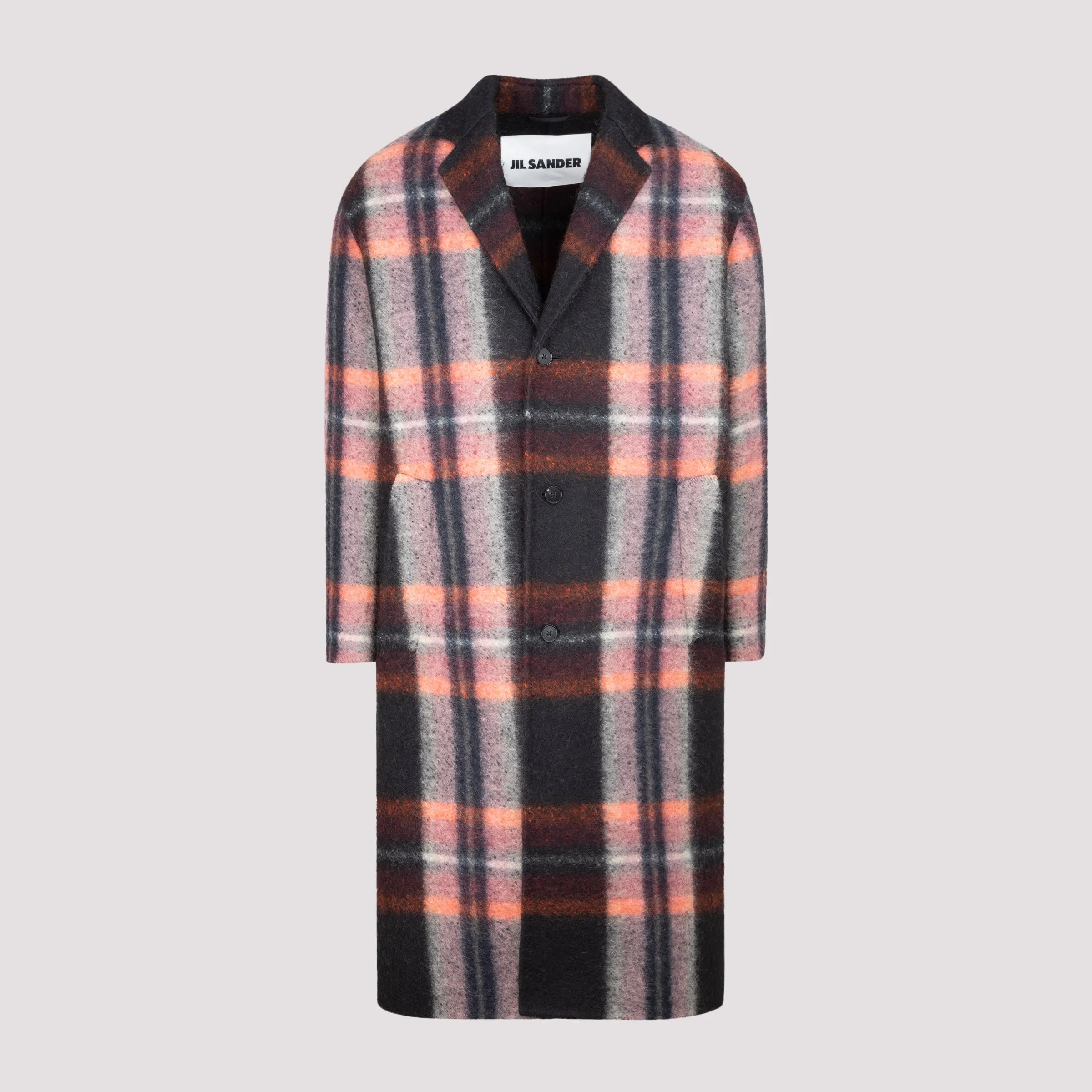 Jil Sander Checked Single Breasted Coat