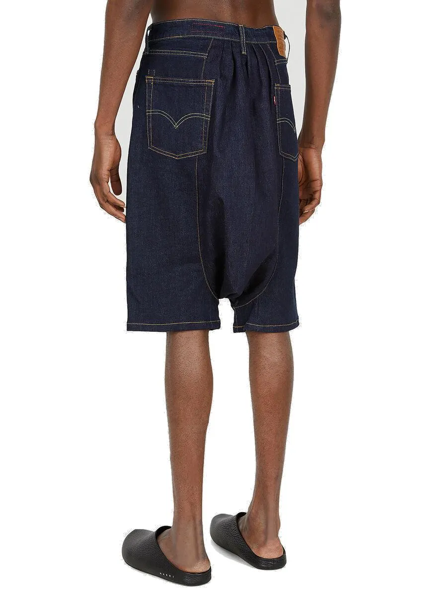 Junya Watanabe Drop Crotch Denim Shorts