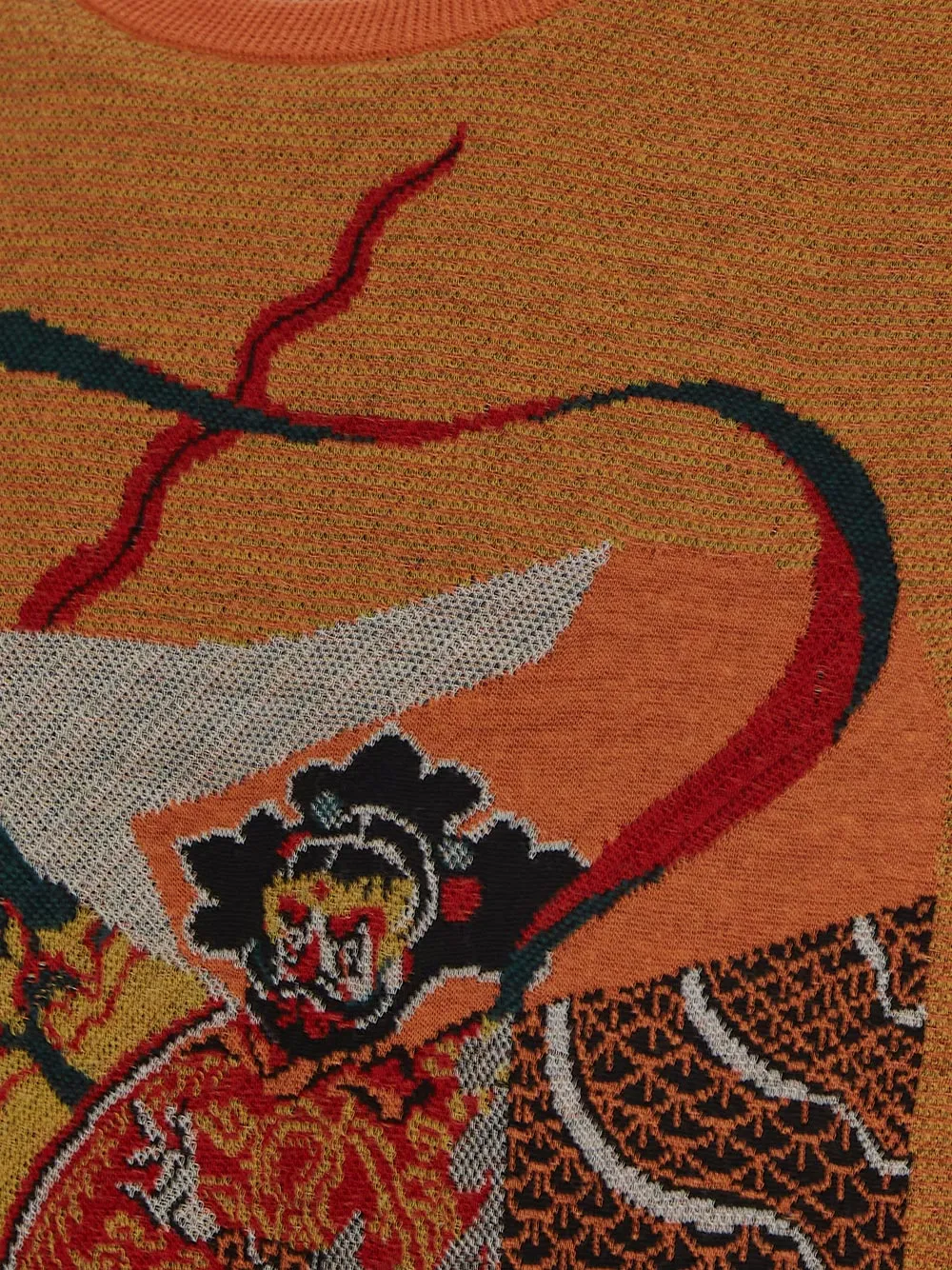 Junya Watanabe Graphic Intarsia Knitted T-Shirt