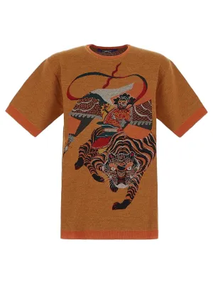 Junya Watanabe Graphic Intarsia Knitted T-Shirt