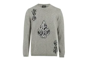 Just Cavalli Ace Logo Jacquard Knitted Jumper