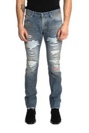 Just Cavalli Distressed Slim Fit Jeans