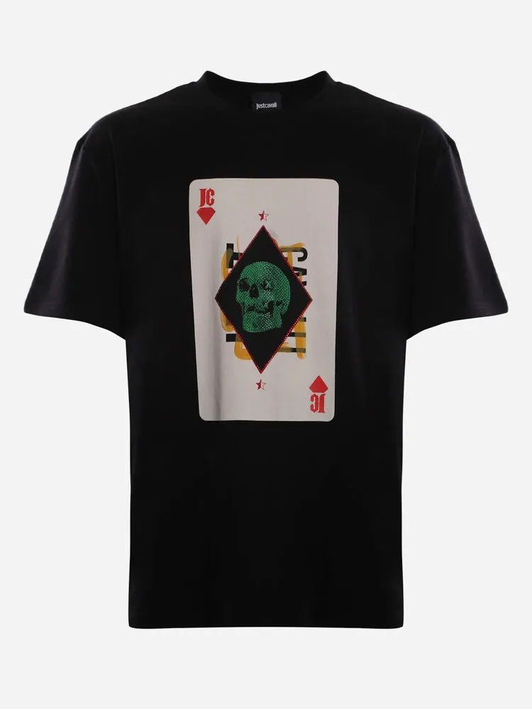 Just Cavalli Graphic Printed Crewneck T-Shirt