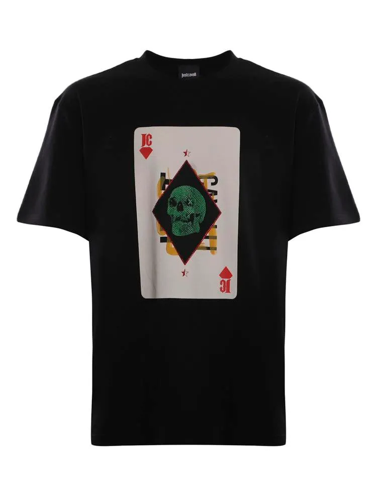 Just Cavalli Graphic Printed Crewneck T-Shirt