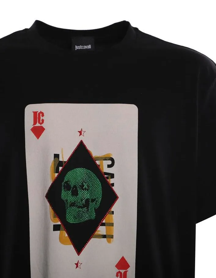Just Cavalli Graphic Printed Crewneck T-Shirt
